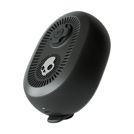 Black speaker with skull design on a white background | True Black
